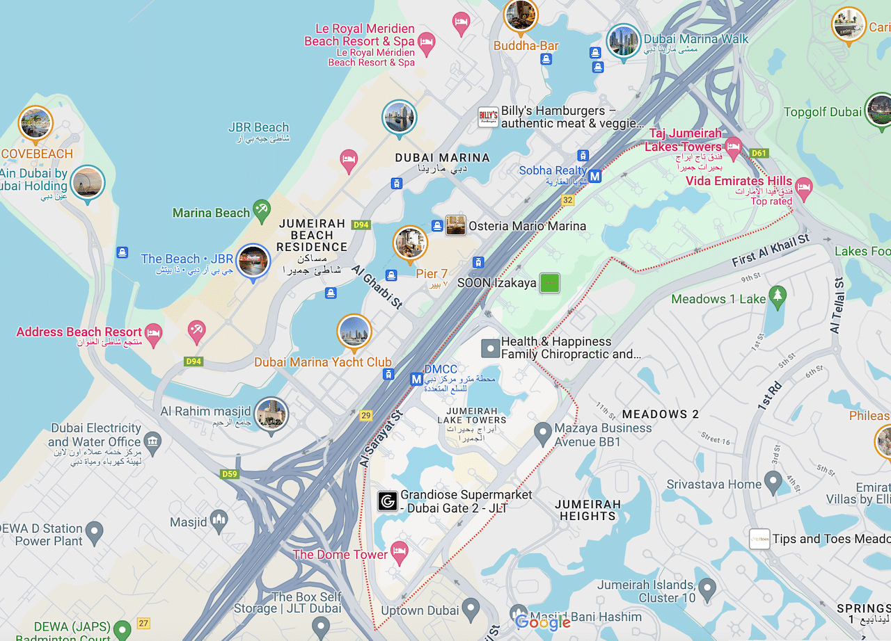 JLT Location Map