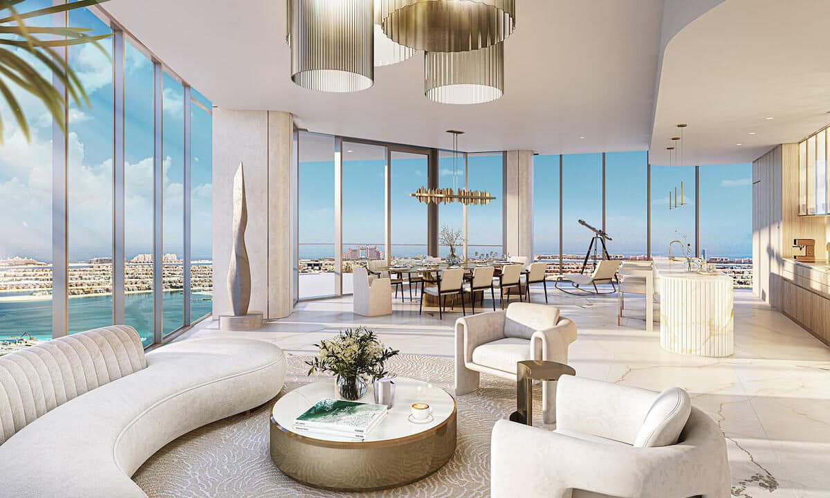 Living area at Palm Beach Tower
