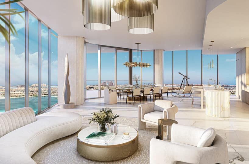 Living area at Palm Beach Tower